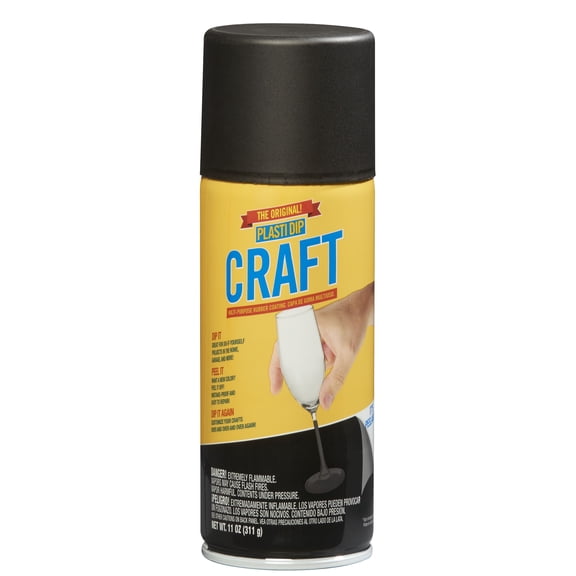 Plasti Dip Rubber Art and Craft Spray Matte Midnight Black 11oz (6 Pack)