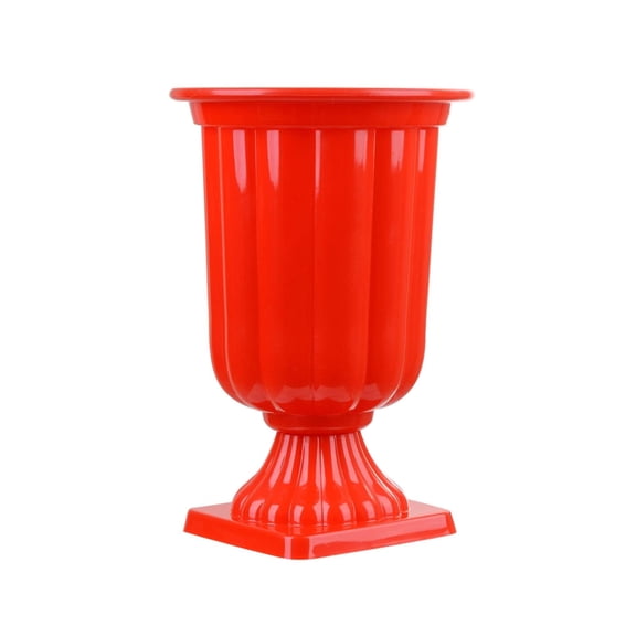 Grupo Mirandinha Small Red Plastic Flower Vase – Elegant, Reusable Centerpiece