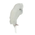 thumbnail image 2 of 6.5" White Feathered Snow Owl Bird Figure, 2 of 2