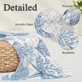 thumbnail image 3 of Navy Blue Grey Coastal Lumar Pillow Covers,Sea Turtle Nautical Coral Summer Beach Soft Throw Pillow Cases with Invisible Zipper,Decorative Pillowcase Pillows Protectors for Sofa Bed Chair 16"x24", 3 of 9