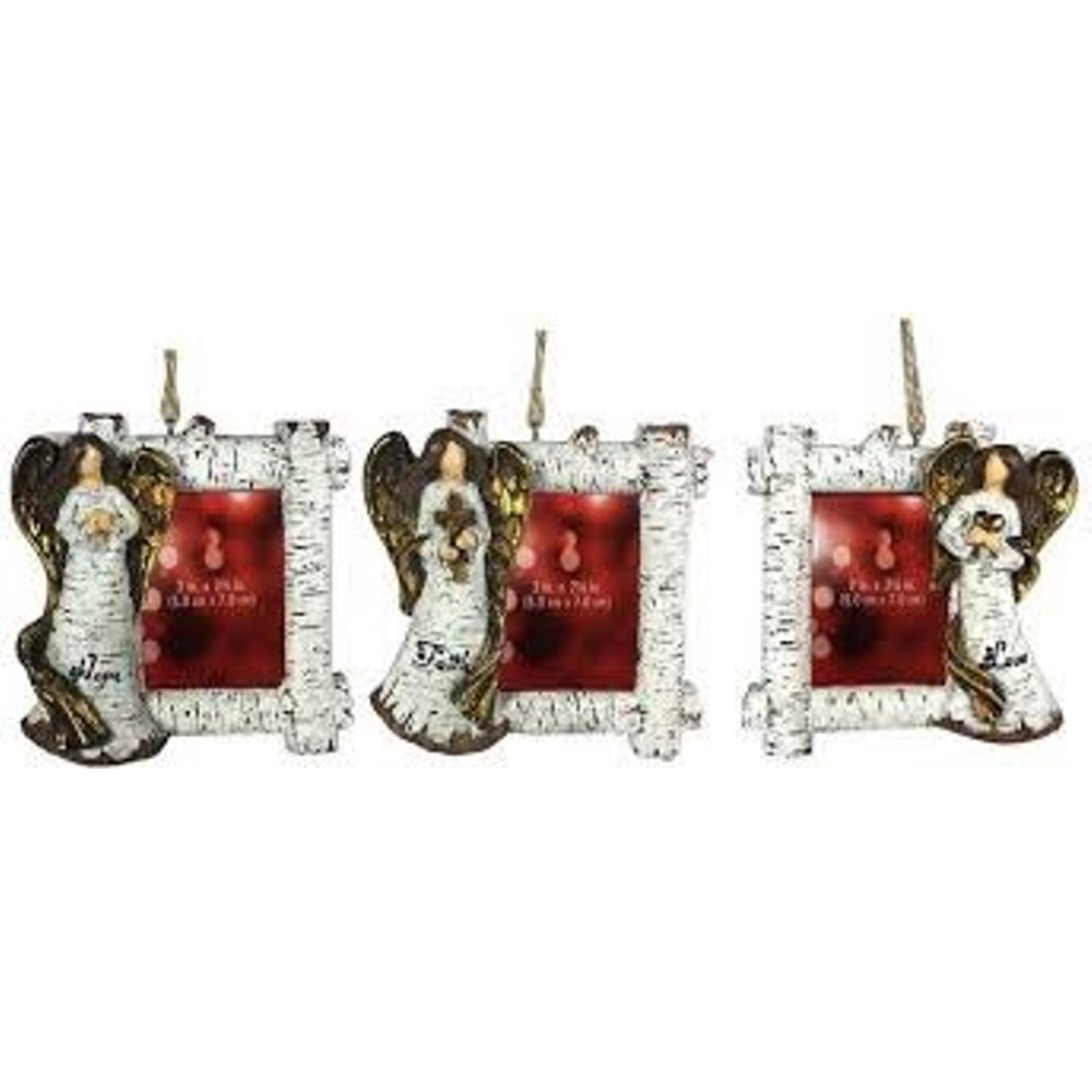 St. Nicholas Square Ornament Set of 3 Love, Hope, Faith Angels