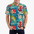 thumbnail image 1 of Fotbe Japanese Koi Camiseta Polo de Golf para Hombre con Estampado – Camisa Deportiva Transpirable con Cuello Abotonado-Large, 1 of 6