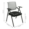 thumbnail image 2 of Stackable Chairs with Arm, Folding Chair Mesh Guest Nesting Stacking for Office School Classroom, 2 of 10