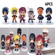 lzndeal Classic Figurine 6Pcs/Set Naruto Pvc Action Figure Toys Full Set Model Gifts