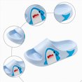 thumbnail image 4 of kpoplk Big Kids Cloud slides,Boys Girls Slides Non-slip Summer Beach Pool Shoes Toddler Cartoon Slides Sandals Indoor&Outdoor Garden Slippers Shower Shoes(Blue,13.5), 4 of 9