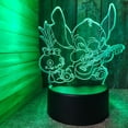 thumbnail image 4 of Disney STITCH & LILO 3D Led Night Light figura de dibujos animados Stitch niños, decoración de la habitación de la cama, lámpara de Anime 3d, regalo de cumpleaños y Navidad para niños, 4 of 5