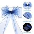 thumbnail image 4 of Uxcell 108 Inch Organza Chair Sashes Bow Sash Chiffon Ribbon Banquet Decoration Navy Blue 25 Pack, 4 of 6