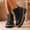 #044-Black, variant on Wowcloth Women's Chunky Heel Ankle Boots – Round Toe Side Zipper Design, Plus Size Low Heel for Versatile Autumn and Winter Fashion Wear