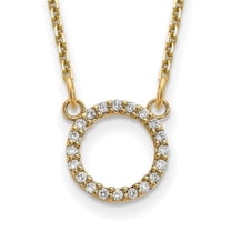 Primal Gold 14 Karat Yellow Gold Diamond Open Circle Necklace