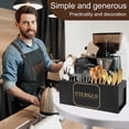 thumbnail image 6 of FUYGRCJ Kitchen Utensils Holder with 4 Compartments, 15.7 x 6.1 x 5.1inch Extra Large Wooden Utensil Organizer for Kitchen Countertop, Rustic Countertop Organizer for Cooking Tools, 6 of 12