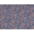 thumbnail image 2 of Zelouf Wool Peach Print  , Sewing, DIY, Crafts Fabric by the Yard, 484 Denim/spice, 1 Yard, 2 of 2