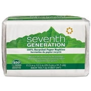Angle View: 100% Recycled Single-Ply Luncheon Napkins, 11 1/2 x 12 1/2, White, 250/Pack, Sold as 1 Package