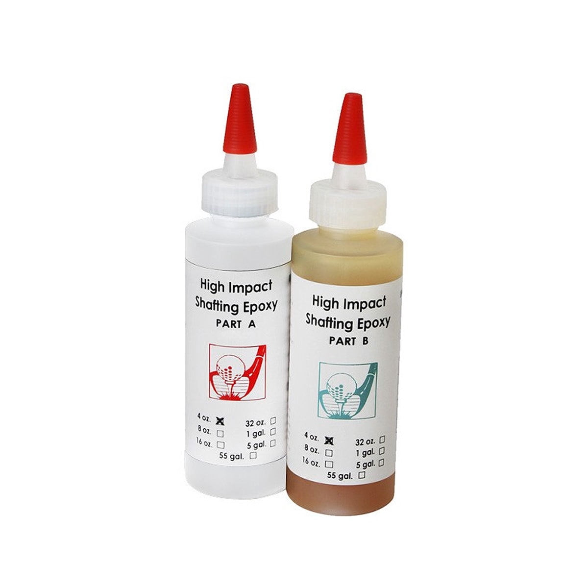 Dynacraft High Strength Golf Club Epoxy - Dries Ivory (8-ounce kit), Full Cure in 24-Hour