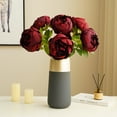 thumbnail image 2 of Artificial Peony Silk Flowers Fake Glorious Flower Bouquets for Wedding Party Bridal Home Decoration, 2 of 8