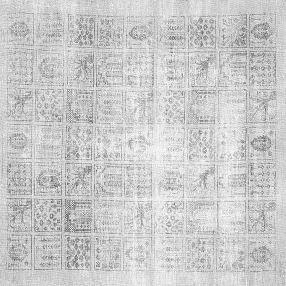 Ahgly Company Indoor Square Persian Gray Traditional Area Rugs, 8' Square