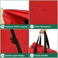 thumbnail image 3 of Yexmas 3 Pack Large Christmas Tree Storage Bag,Fits up to 7.5 ft Artificial Trees,Christmas Wreath Garland Storage Bag,Christmas Ornament Storage Box,Reinforced Handles & Zipper,Red, 3 of 7