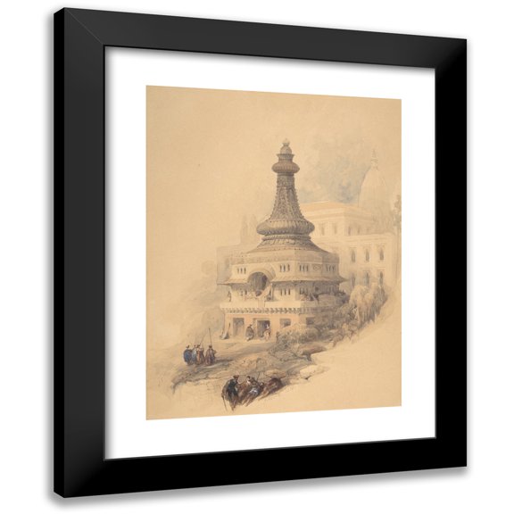David Roberts 11x14 Black Modern Framed Museum Art Print Titled - Oriental Scene (1838)