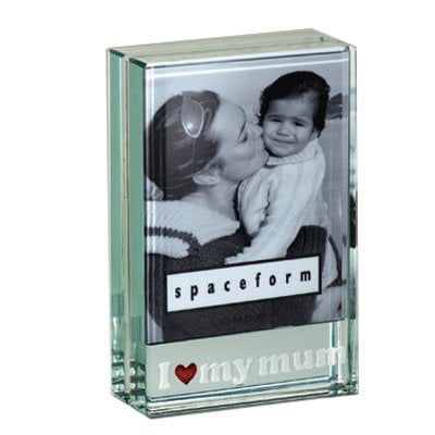 Spaceform Glass Blue New Baby Boy Feet Miniature Dinky Picture Photo Frame Gift 