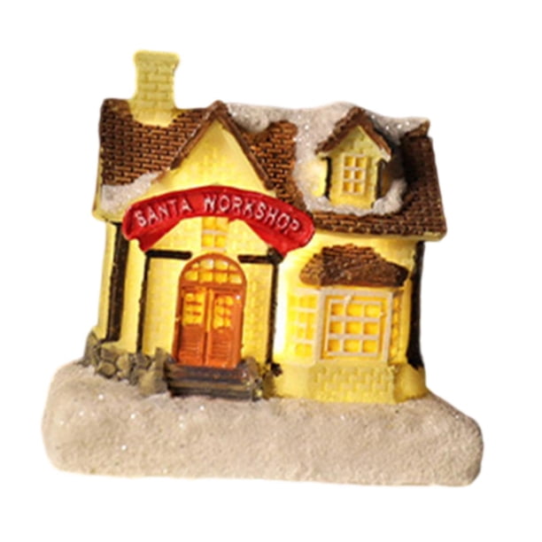 Estatua decorativa de resina iluminada navideña para el hogar, figura decorativa, gabinete Estilo D