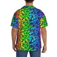 thumbnail image 3 of Yiaed Multicolored Butterflies Print Mens Casual Wrinkle Free Shirts Short Sleeve Button Down Summer Stretch Dress Shirt-4X-Large, 3 of 5
