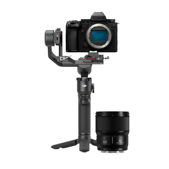 Panasonic Lumix S5 IIX 24.2MP Full Frame Mirrorless Camera with LUMIX S 50mm f/1.8 L-Mount Lens (Full-Frame Format) and RS 3 Mini Gimbal Bundle