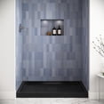 thumbnail image 2 of Streamline GB-2613-456-BL 48 in. x 32 in. Alcove Acrylic Shower Base in Glossy Black With Center Drain, Drain Included, 2 of 4