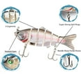 thumbnail image 2 of Multi Jointed Bait 6-Segment Fishing Lures Swimbait Bass Tackle 3 PCS / Rainbow, 2 of 6