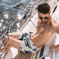 thumbnail image 2 of luoweisi Men's Beach Shorts Quick Dry Swim Trunks with Mesh Lining Shark L, 2 of 5