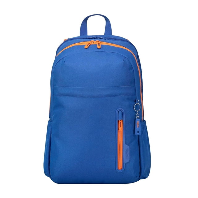 TOTTO Mochila Ergonómica Mediana Porta Laptop 14 con Bolsillo para Botella | Escuela - Oficina - Via azul M