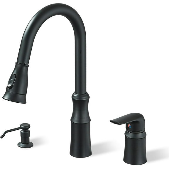 Zovajonia Matte Black High Arc 8 in Kitchen Faucet