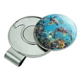 thumbnail image 2 of Ocean Coral Reef Sea Turtles Diving Golf Hat Clip With Magnetic Ball Marker, 2 of 7