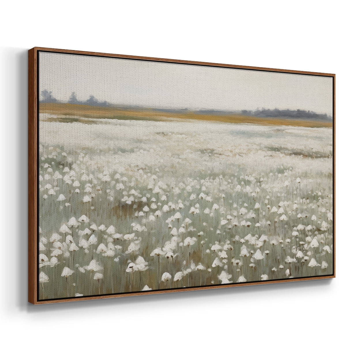 Vintage Landscape-XV By Wexford Home Framed in Walnut Wood Gallery Wrapped Canvas 25 in. x 37 in.