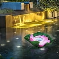 thumbnail image 5 of Solar Lotus Light Red Temple Scenic Decoration Floating Water Light Outdoor Ornamental Light, 5 of 9