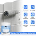 thumbnail image 3 of DWIL Tub and Tile Paint 16.5 oz, Tub Paint for Bathtub, Tile Refinishing with Hardener, Water Based, Low Odor, Semi-Gloss Light Gray, 25-30sq.ft, 3 of 8