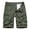 Olive Green, variant on WREESH Men's Cargo Shorts Outdoor Workout Shorts Hiking Shorts Casual Solid Zipper Button Pockets Elastic Waist Cargo Short Pants Black