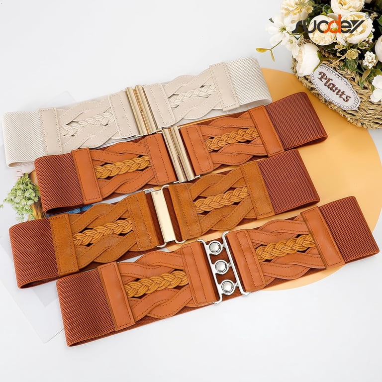 Women\'s Stretchy Wide Belt Dress Belts Vintage Jeffdad Wide Stretchy Belts for Women, Vintage Elastic Waist  main image 4