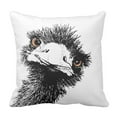 thumbnail image 1 of RYLABLUE Cute Bird Emu Pen and Ink Funny Animal Pillowcase Cover 20x20 inch, 1 of 1