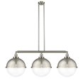thumbnail image 4 of Innovations Lighting  Hampden 3 Light 45" Island Light Brushed Brass/Matte White, 4 of 5