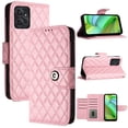 thumbnail image 6 of Elegant PU Leather Wallet Case for Motorola Moto G Power 2023 with Wrist Strap, Women Girls Shockproof Kickstand Magnetic Closure Card Slots Rugged Case Cover for Moto G Power 2023, Pink, 6 of 7