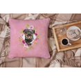 thumbnail image 4 of Rottweiler Pink Flowers Fabric Decorative Pillow, 4 of 4