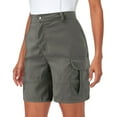thumbnail image 2 of Gray Women's Shorts, Womens Summer Outdoor Active Hiking With Pockets Short Pants,Women's Shorts 3XL, 2 of 6