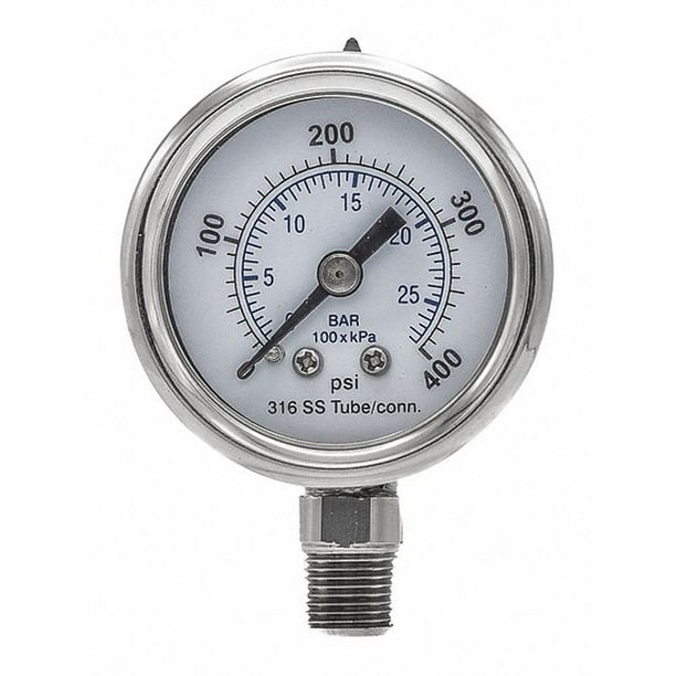 Pic Gauges Pressure Gauge,Nominal 11/2" Dial PRO301D158I01