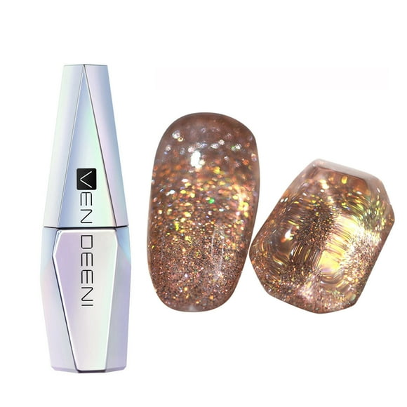 Fiudx Esmalte de Uñas En Acabado Diamante Star Sand, Color Reflectante Brillante, Brillo Duradero Hasta 30 Días, Ideal para Manicura Casera, 15 Ml.