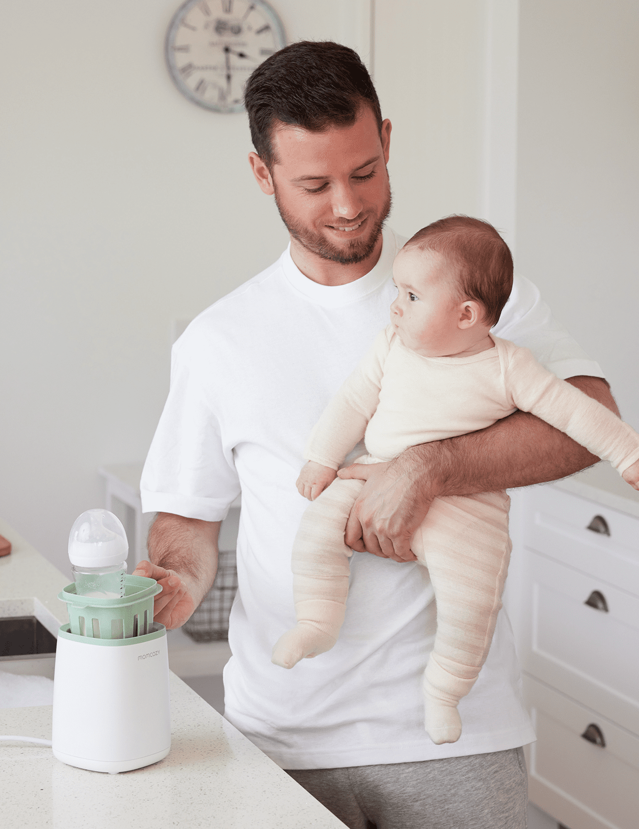 Momcozy Baby Bottle Warmer, 6-in-1 Baby Milk Warmer with Smart Temperature Control, Breastmilk Warmer, Fast Baby Food Heater, Steam Sterilizer