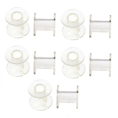 Colaxi 10Pcs Fly Tying Bobbin Spools Tying Accessory for Fishing Men Women Clear 2.5cmx2.8cm