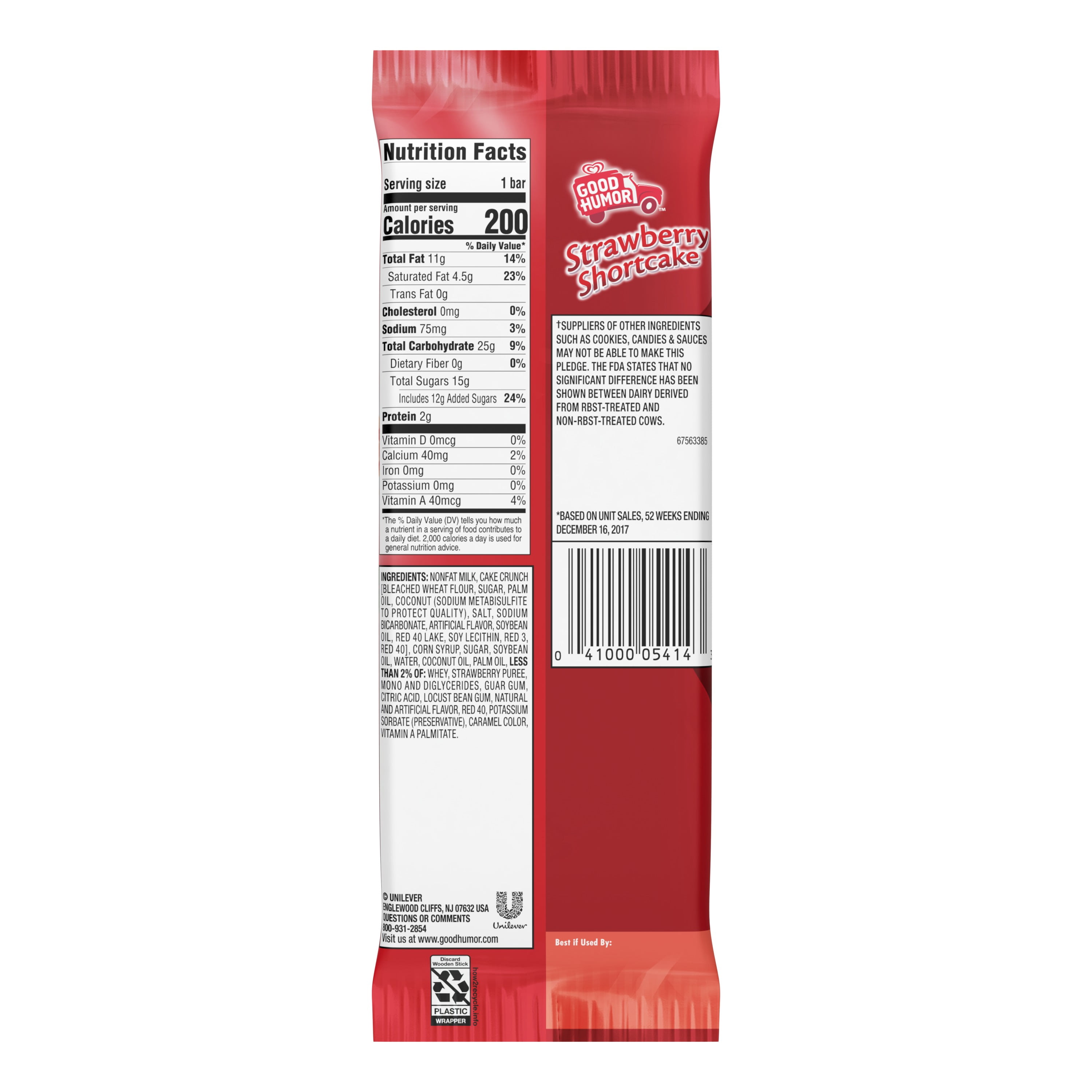 Good Humor Frozen Dessert Bars Strawberry Shortcake
