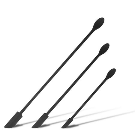 

Kironypik 3pcs Silicone Spatulas 2 Heads Long Bottle Scrapers Kitchen Baking Utensils Black