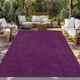 thumbnail image 2 of Purple Burlap Texture Outdoor Rug 3x5 Ft - Reversible Patio Rug Outdoor Camping Rugs, Farmhouse Vintage Purple Washable Indoor Outdoor Area Rugs, Non-Slip Outdoor Carpet Runner for Deck/Porch, 2 of 8