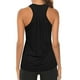 thumbnail image 2 of Prolriy - Camiseta deportiva para gimnasio, para mujer, con espalda cruzada, plisada, para yoga, color negro, talla L, 2 of 4