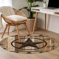thumbnail image 6 of Farmhouse Stars Round Rug 4ft Washable Circle Entryway Rugs Non Slip Vintage Country Western Wooden Grain Area Rug Indoor Floor Carpet for Bedroom Kitchen Living Room Home Office Dining Room Nursery, 6 of 9